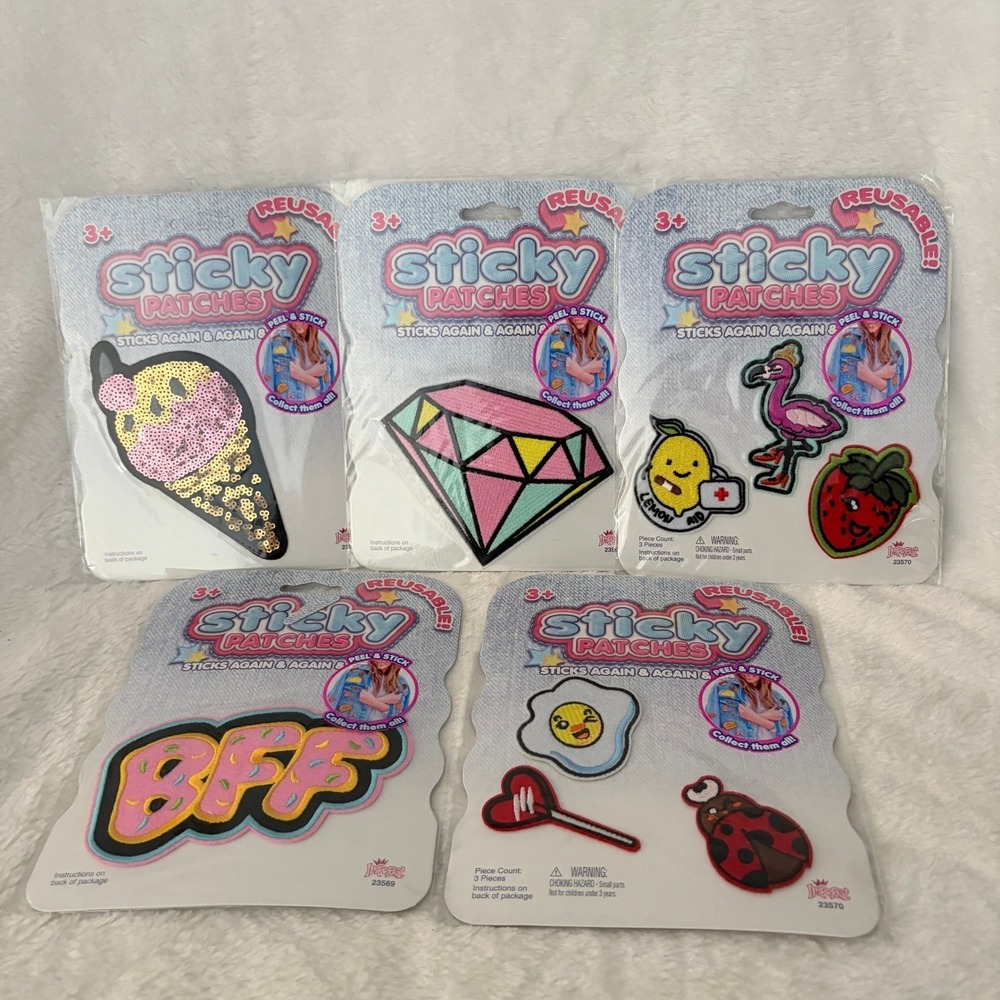 Imperial‎ Toy Sticky Patches Lot Kids Unisex OS Multicolor Reusable 5 Packs